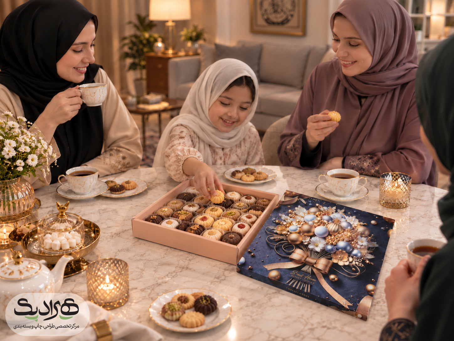 موکاپ جعبه مربع ۲۷ کلافی